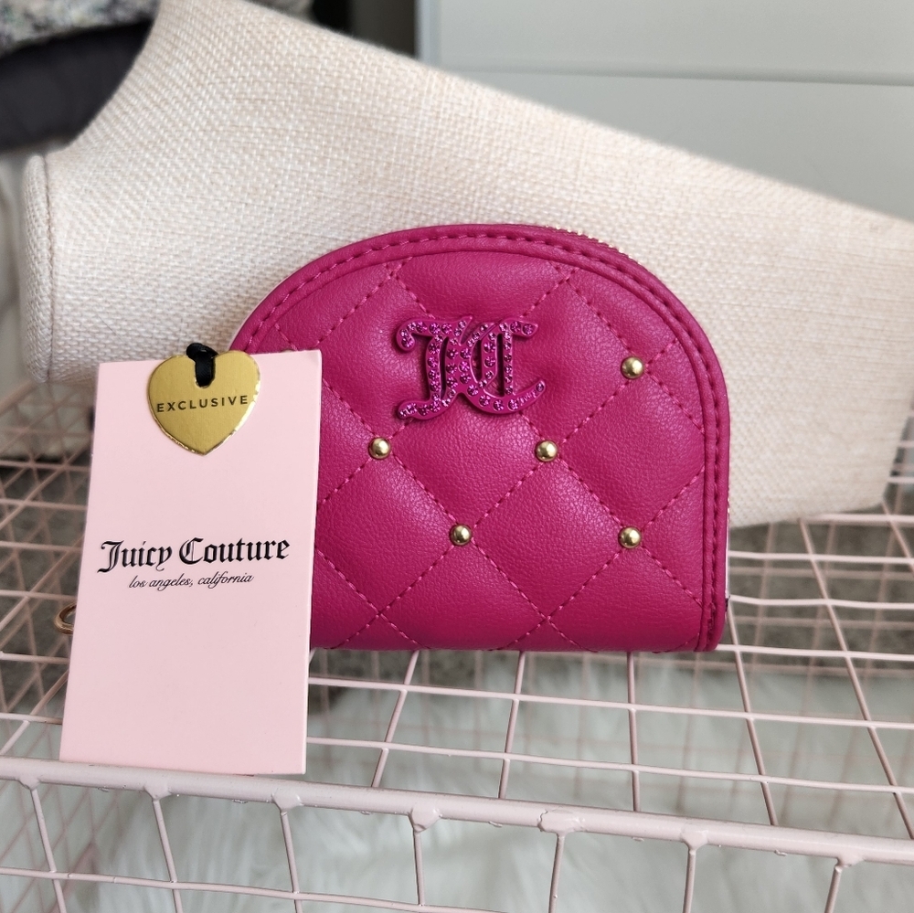 Juicy Couture Pink Quilted Card Holder